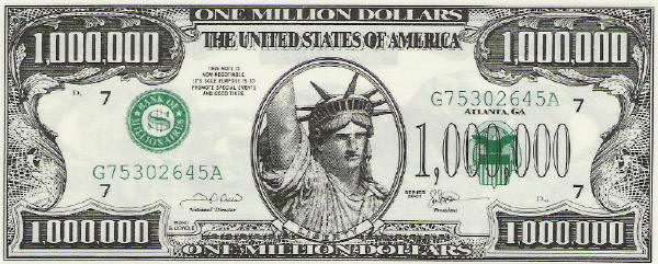 Million dollar bill