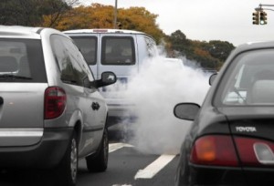 driving exaust smoke