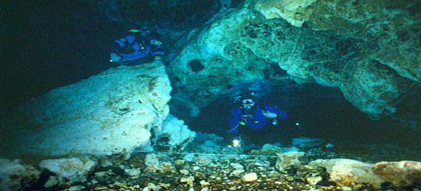 Cave-diving