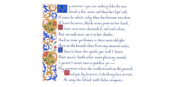 ‘Love Sonnet 130’ by William Shakespeare